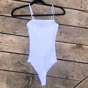 Wilfred free, white, small sized body suit.